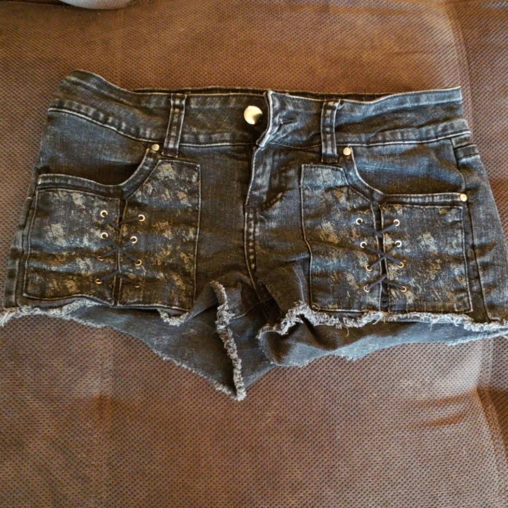 Metal Mulisha Black Laceup Shorts!